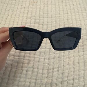 Dior navy blue and gold sunglasses